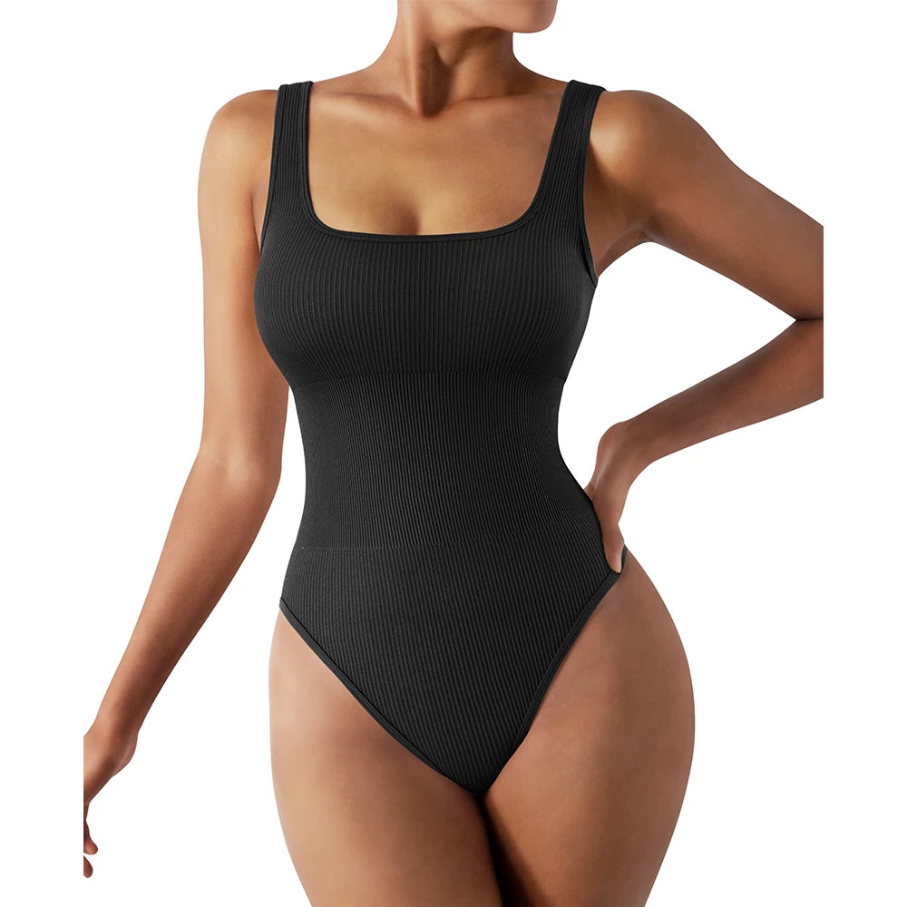 Summer Shapewear Bodysuit – Ribbed, Padded & Sleek