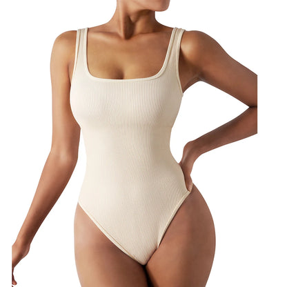 Summer Shapewear Bodysuit – Ribbed, Padded & Sleek