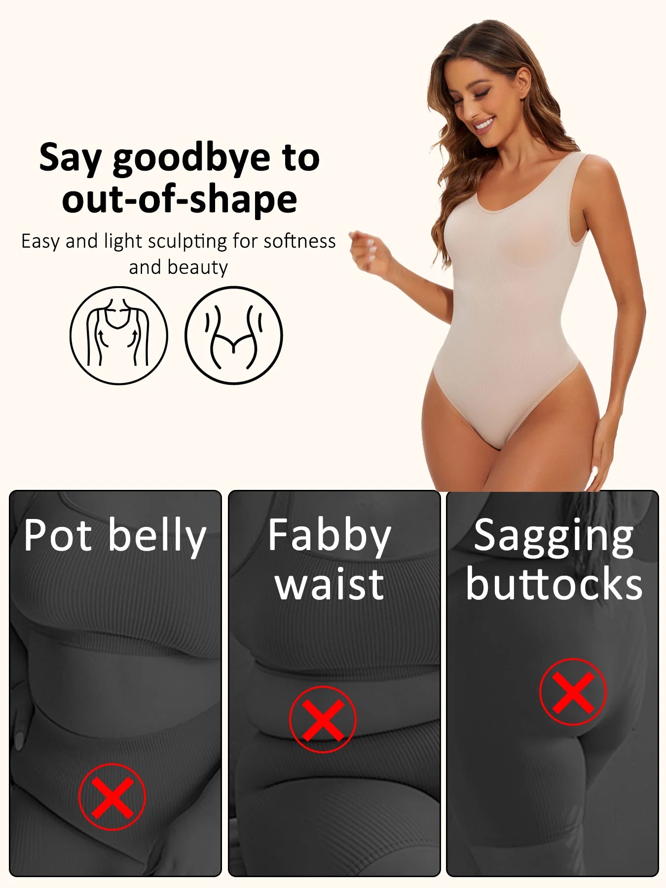 Seamless Tummy Control Shapewear Bodysuit