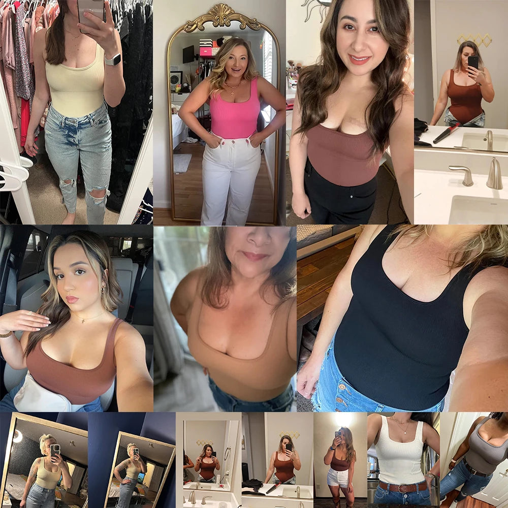 Summer Shapewear Bodysuit – Ribbed, Padded & Sleek